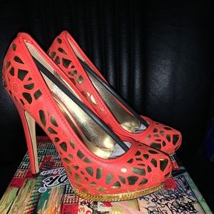 Women Coral Heels